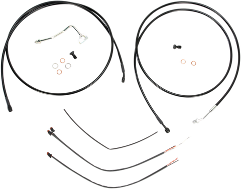 BURLY BRAND Control Kit - 13" Ape Hanger Handlebars - ABS B30-1115