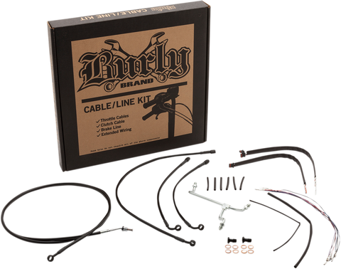 BURLY BRAND Control Kit - 18" Ape Hanger Handlebars - ABS B30-1178