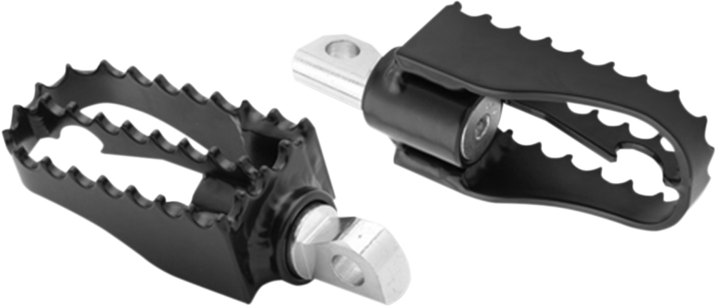 BURLY BRAND MX Mini Footpegs - Driver - Black B13-1001B