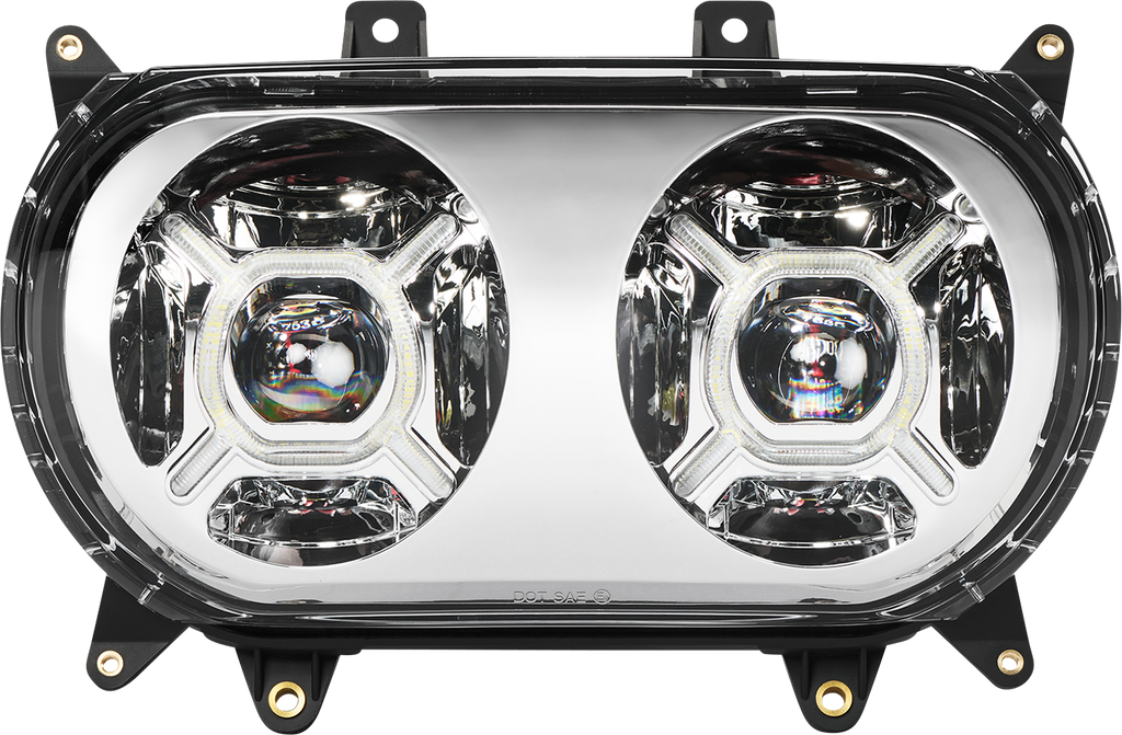 CUSTOM DYNAMICS LED Headlight - Chrome - Road Glide CD-RG-H-C
