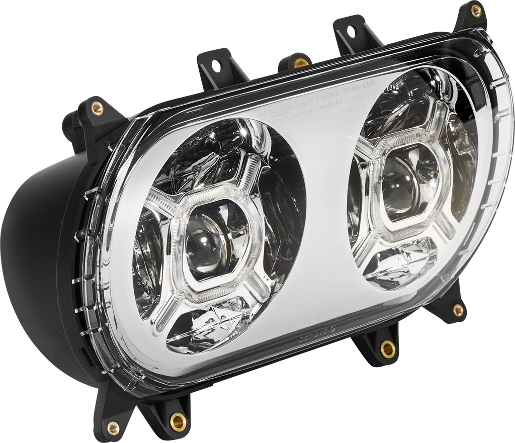CUSTOM DYNAMICS LED Headlight - Chrome - Road Glide CD-RG-H-C