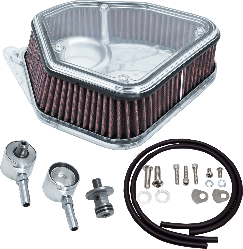 ALLOY ART Boom Box Air Cleaner Kit - Clear Cover 2.8M8P