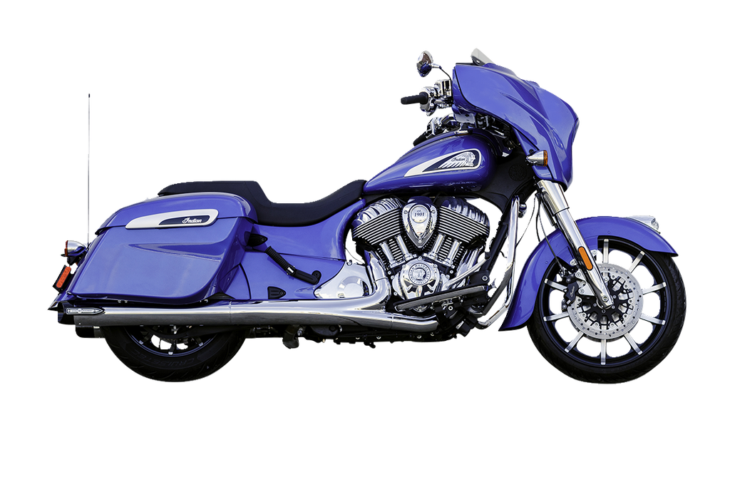 S&S CYCLE 4" Broadhead Slip-On Mufflers - Slash Cut - Chrome 550-1076