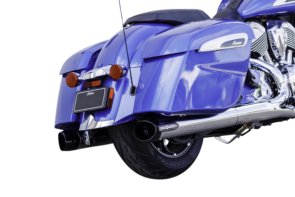 S&S CYCLE 4" Broadhead Slip-On Mufflers - Slash Cut - Chrome 550-1076