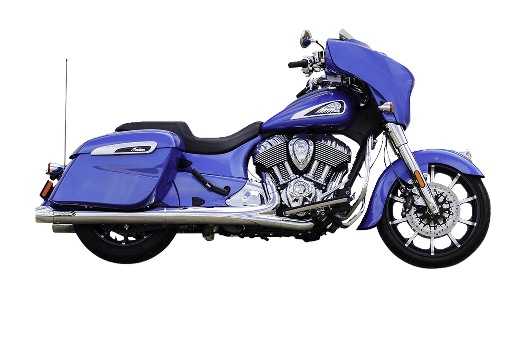 S&S CYCLE 4" Broadhead Slip-On Mufflers - Fishtail - Chrome 550-1077