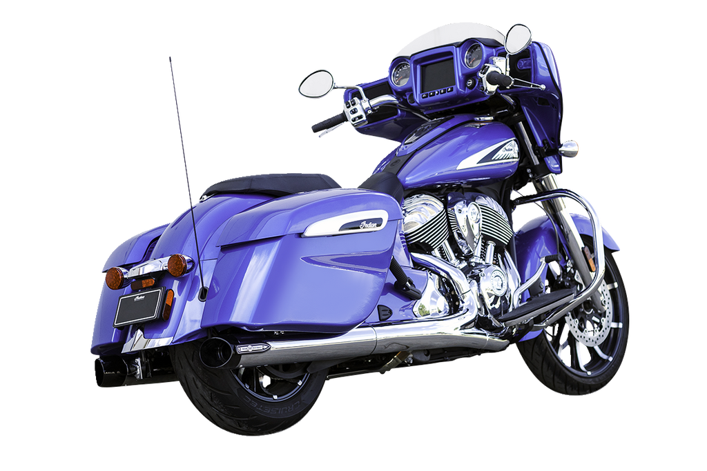 S&S CYCLE 4" Broadhead Slip-On Mufflers - Slash Cut - Chrome 550-1076