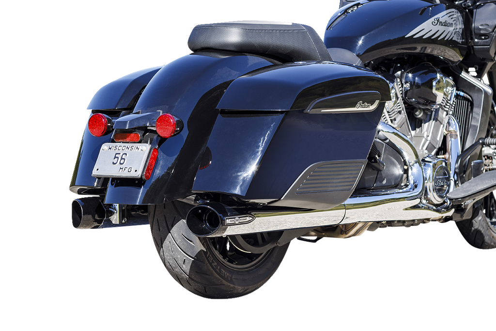 S&S CYCLE 4" Broadhead Slip-On Mufflers - Slash Cut - Chrome 550-1076