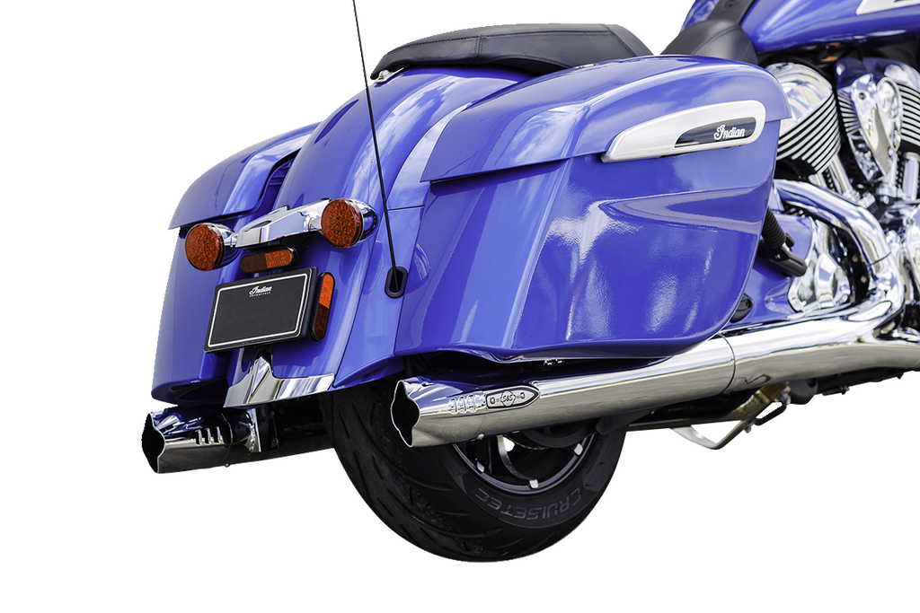 S&S CYCLE 4" Broadhead Slip-On Mufflers - Fishtail - Chrome 550-1077