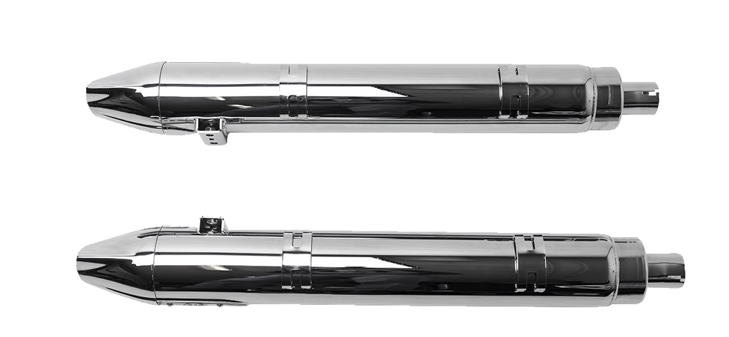 S&S CYCLE 4" Broadhead Slip-On Mufflers - Fishtail - Chrome 550-1077
