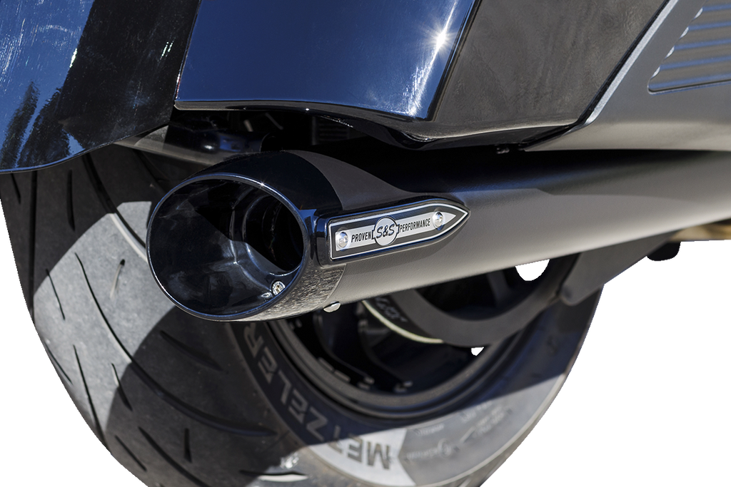 S&S CYCLE 4" Broadhead Slip-On Mufflers - Slash Cut - Black 550-1075