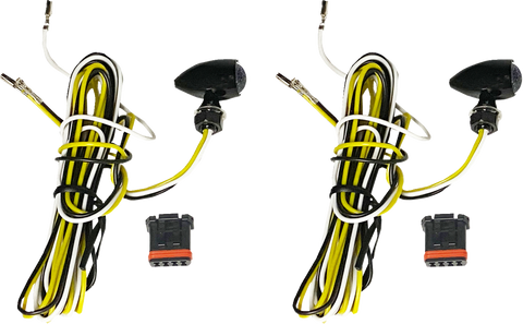 CUSTOM DYNAMICS Micro Turn Signals - LED - Amber/White CD-MICRO-AW2-B
