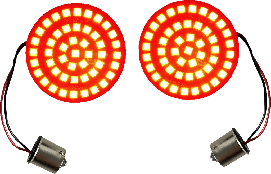 CUSTOM DYNAMICS Turn Signal Insert - LED - Red - 1156 GEN-4-R-1156