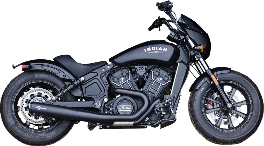 S&S CYCLE 2-into-1 Grand National Exhaust System - Black - 49-State 4111-266