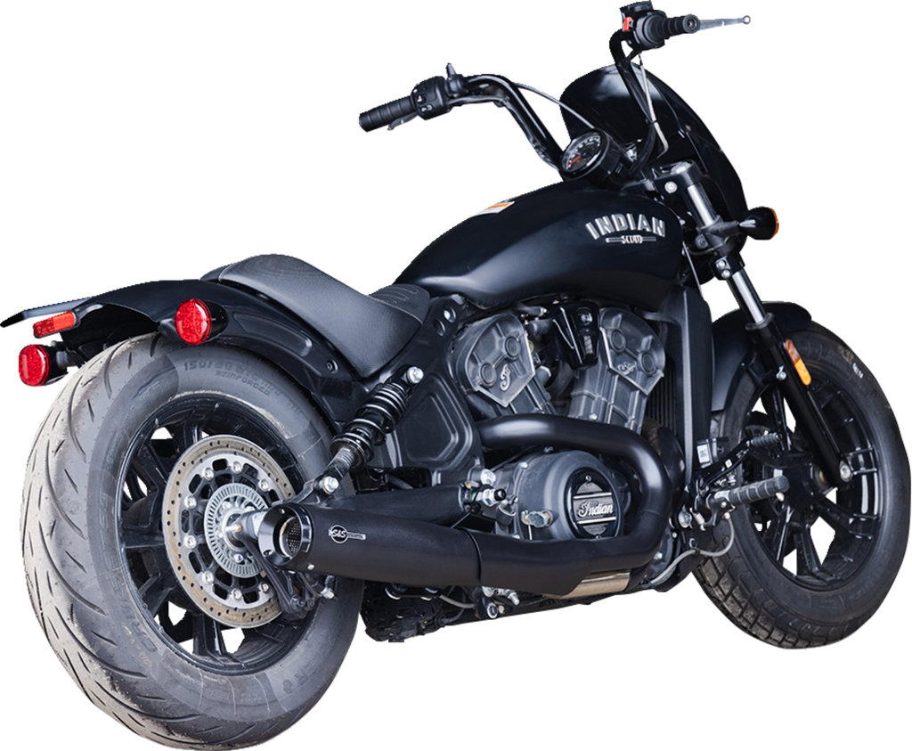 S&S CYCLE 2-into-1 Grand National Exhaust System - Black - 49-State 4111-266