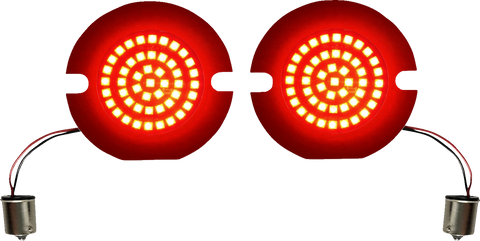 CUSTOM DYNAMICS Turn Signal Insert - LED - Red - Flat GEN-4-R-1156-T