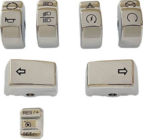 DRAG SPECIALTIES Switch Caps - Chrome H18-0359CO-C
