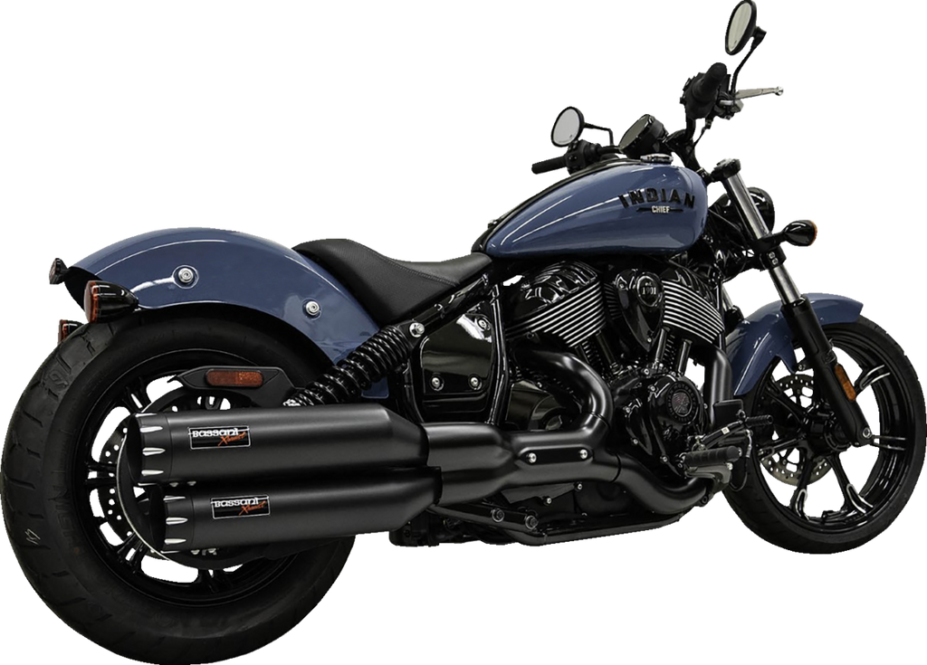 BASSANI XHAUST 4" Slip-On Mufflers - Chrome 8CH17
