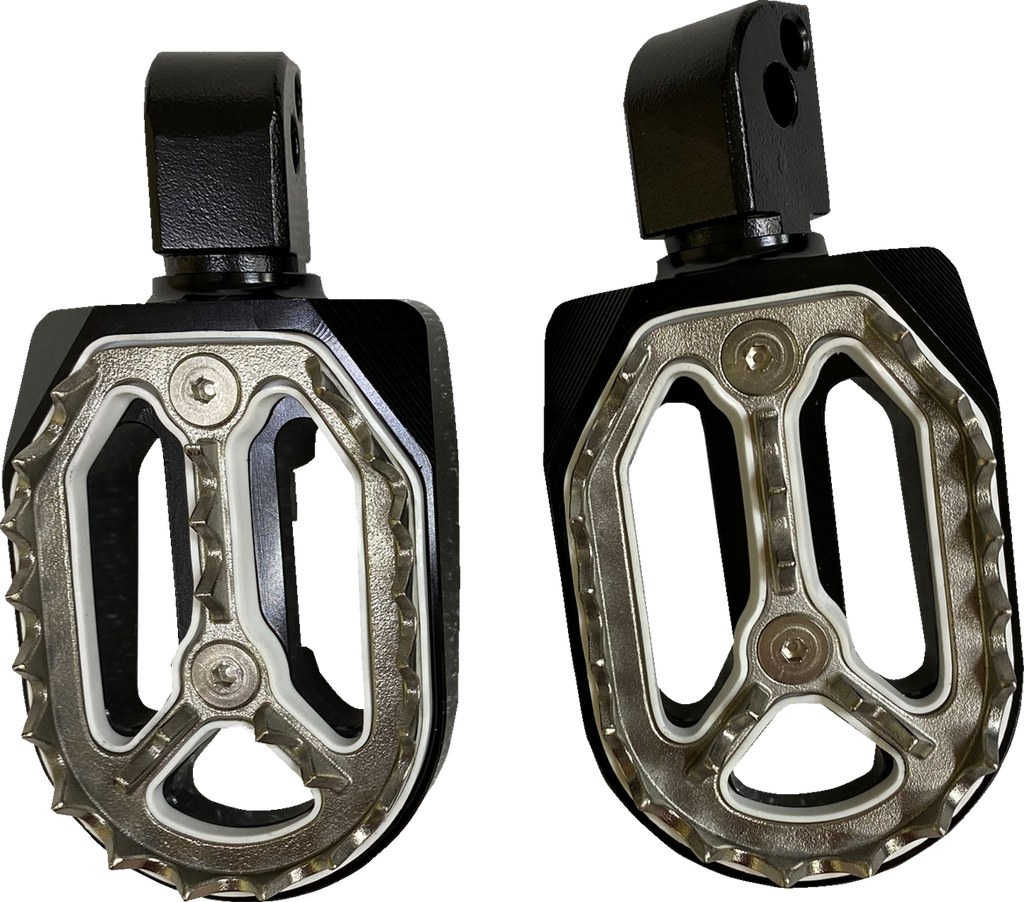 DRAG SPECIALTIES Qualifier Foot Pegs - Black - Passenger P17-0/6602BWMP