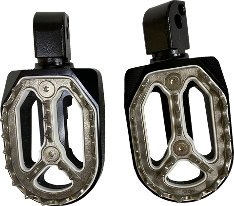 DRAG SPECIALTIES Qualifier Foot Pegs - Black - Passenger P17-0/6602BWMP
