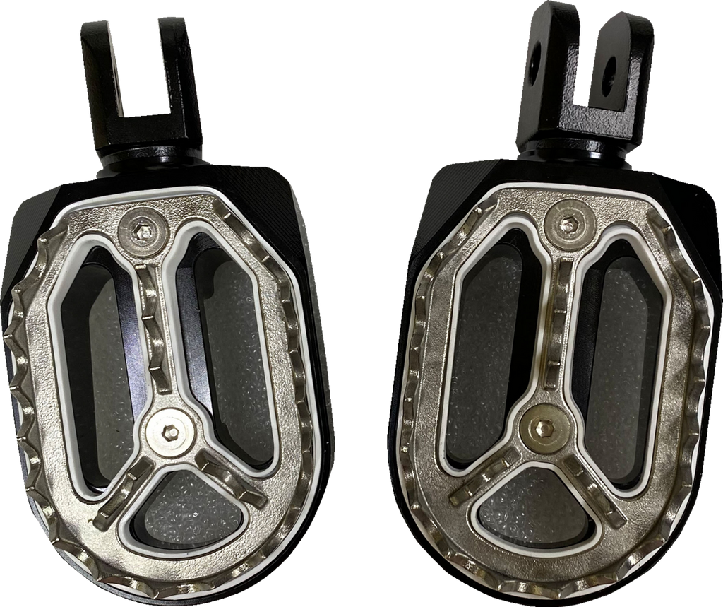 DRAG SPECIALTIES Qualifier Foot Pegs - Black - Driver P17-0/6602BWFD