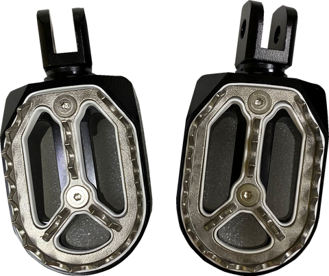 DRAG SPECIALTIES Qualifier Foot Pegs - Black - Driver P17-0/6602BWFD