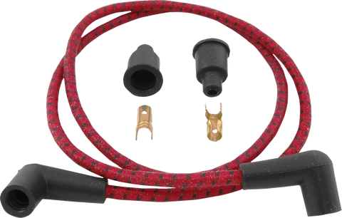DRAG SPECIALTIES Plug Wires - Braided - Red/Black 40175
