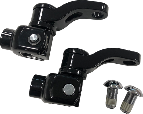 DRAG SPECIALTIES Passenger Peg Mount - Adjustable - Black 78561B