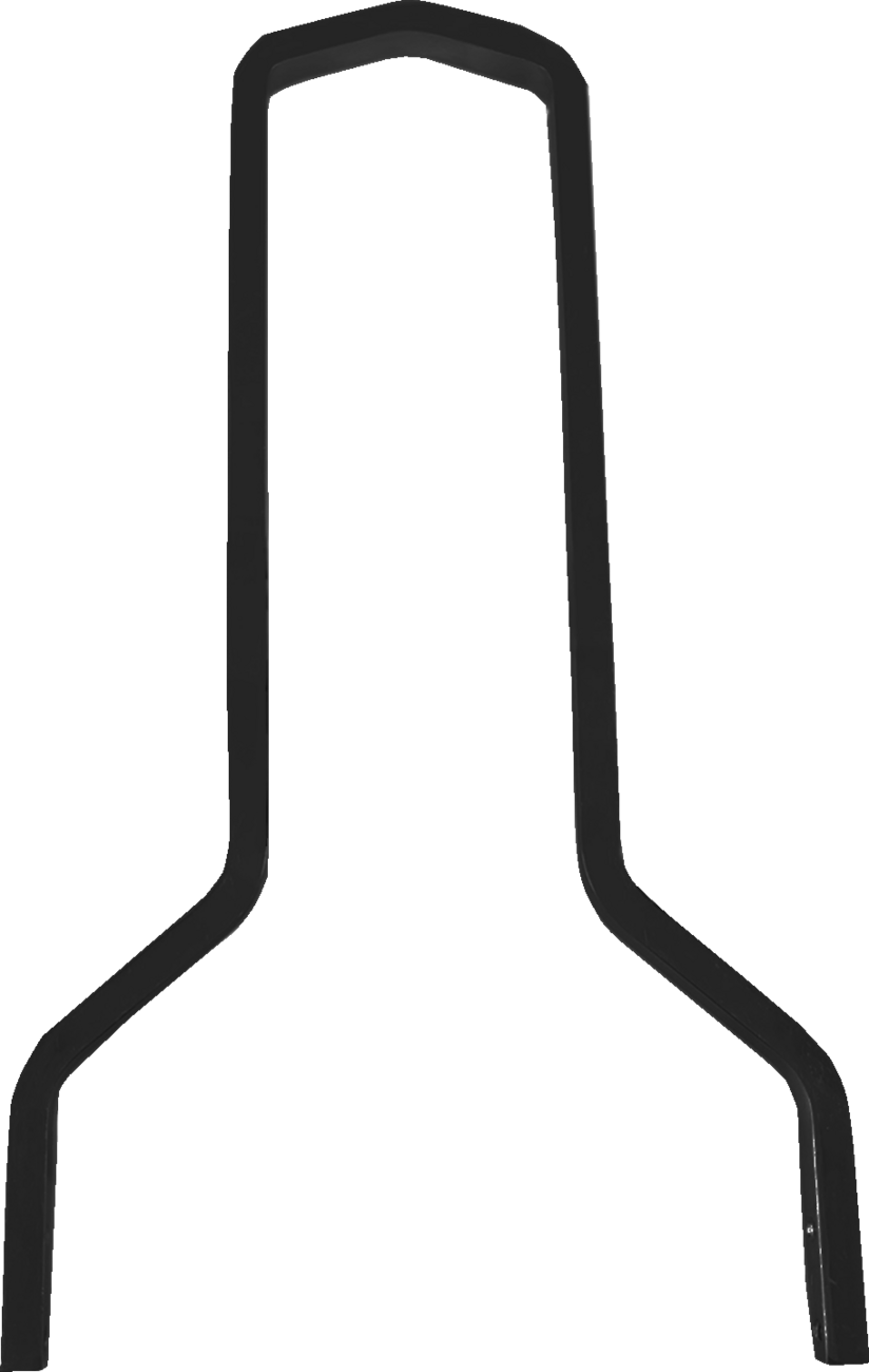 DRAG SPECIALTIES Square Sissy Bar - Tall - Black - 11" W X08-0044GBT