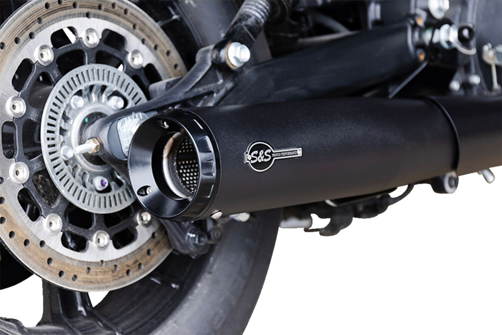 S&S CYCLE 2-into-1 Grand National Exhaust System - Black - Race Only 4111-266-R