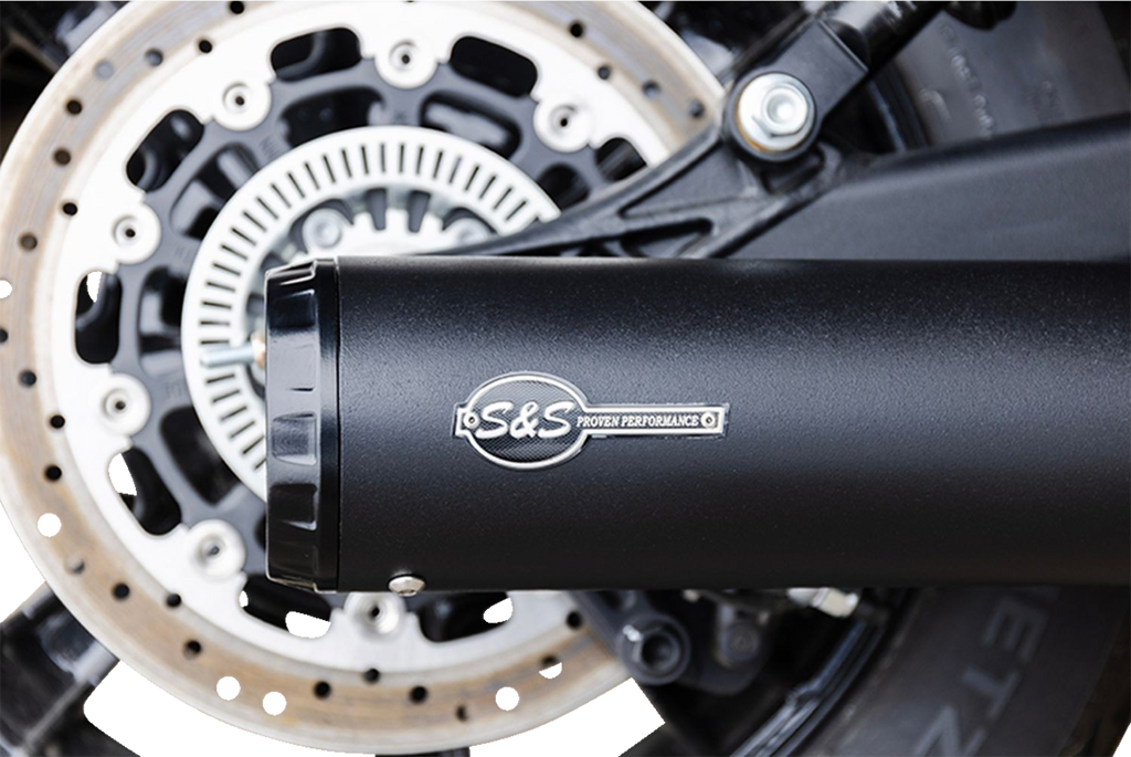 S&S CYCLE 2-into-1 Grand National Exhaust System - Black - Race Only 4111-266-R