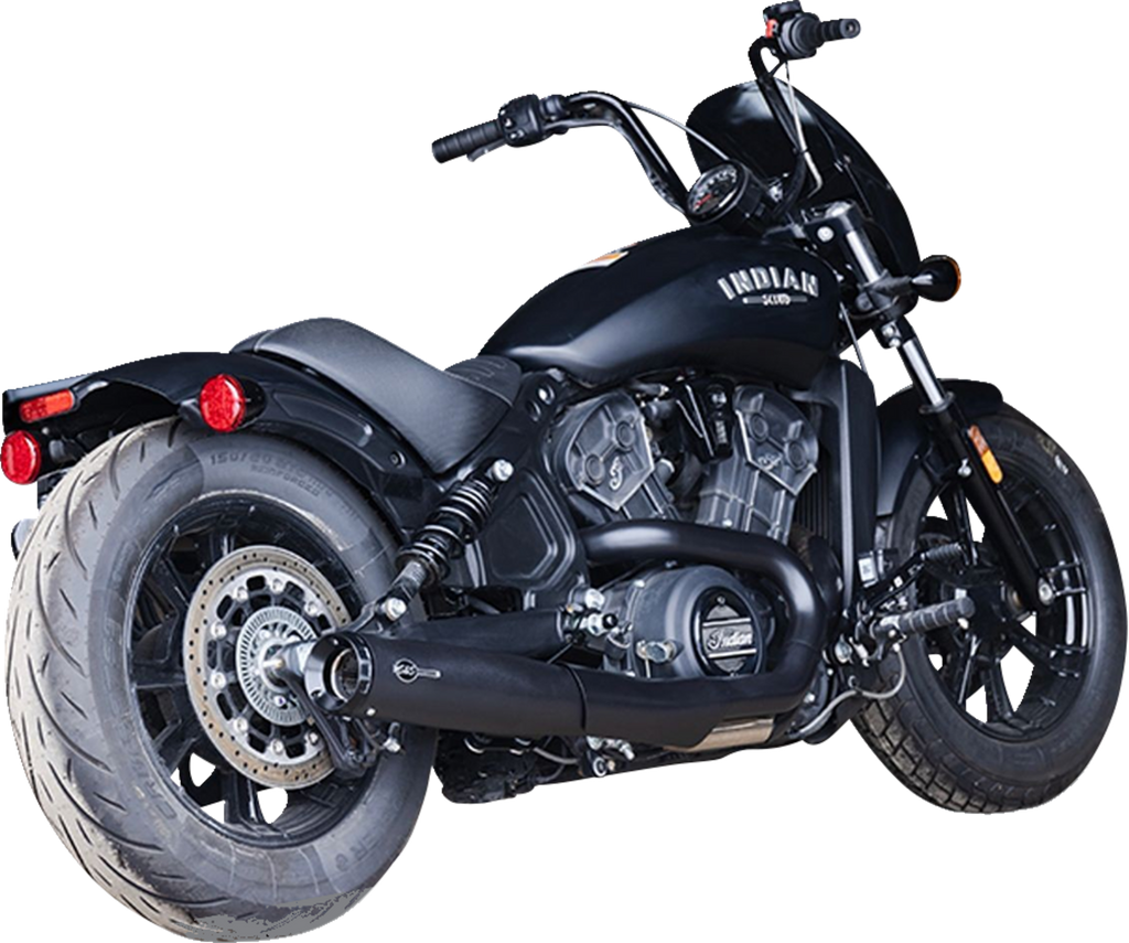 S&S CYCLE 2-into-1 Grand National Exhaust System - Black - Race Only 4111-266-R