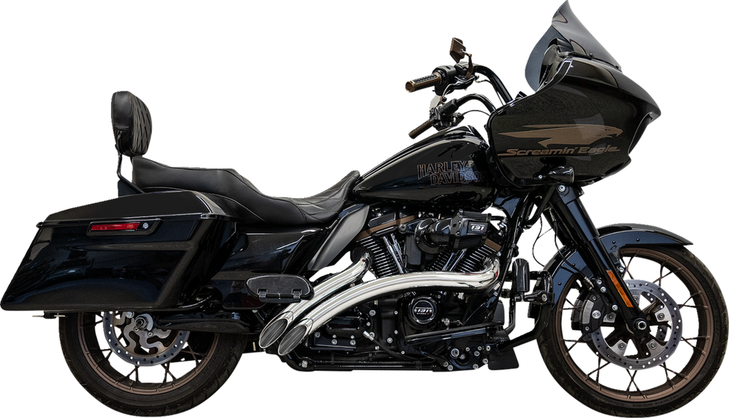 BASSANI XHAUST Radial Exhaust System with Shields - Chrome 1F21F