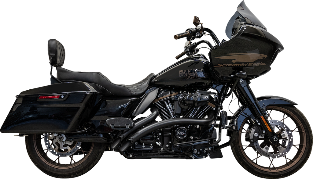 BASSANI XHAUST Radial Exhaust System with Shields - Black 1F21FB