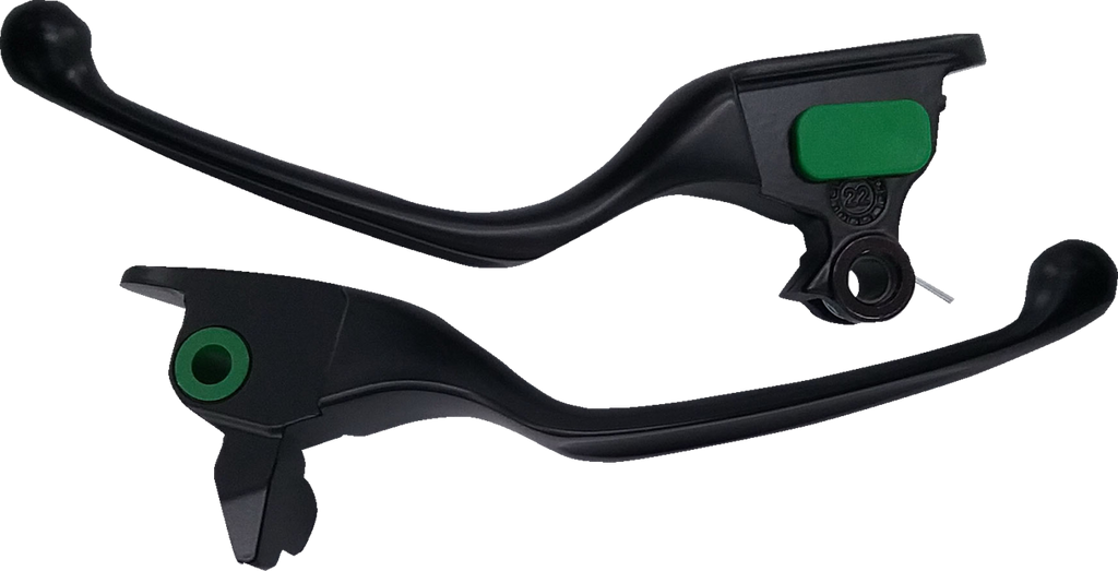 DRAG SPECIALTIES Lever Set - Black H07-0730MB