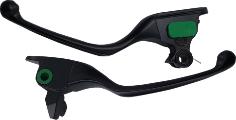 DRAG SPECIALTIES Lever Set - Black H07-0730MB