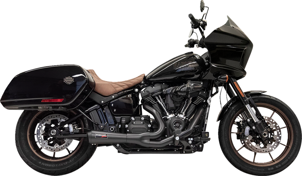 BASSANI XHAUST 2-into-1 The Ripper Short Road Rage Exhaust System - Black 1S74RBE