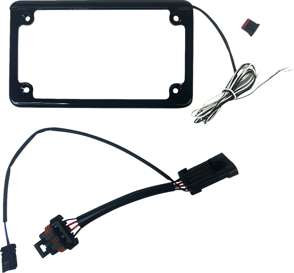 CUSTOM DYNAMICS Lighted License Plate Frame - Gloss Black CD-LPF-GEN