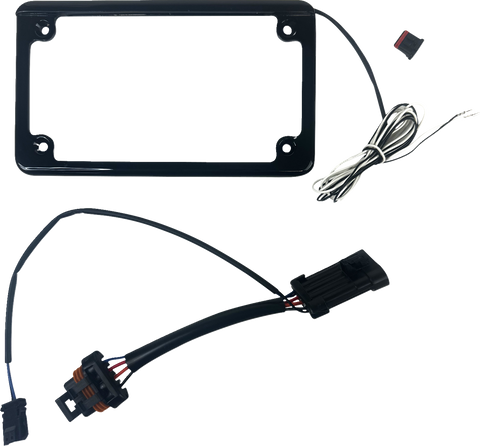 CUSTOM DYNAMICS Lighted License Plate Frame - Gloss Black CD-LPF-GEN