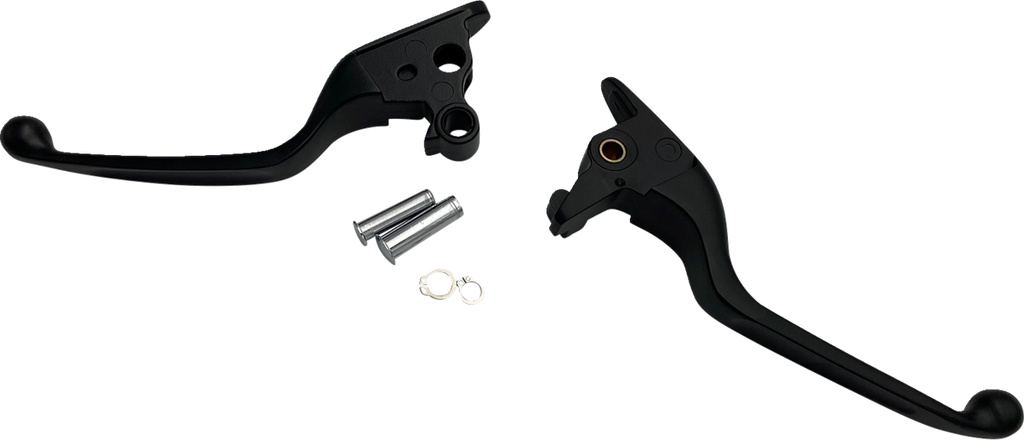 DRAG SPECIALTIES Lever Set - Narrow - Black H07-0593NMB