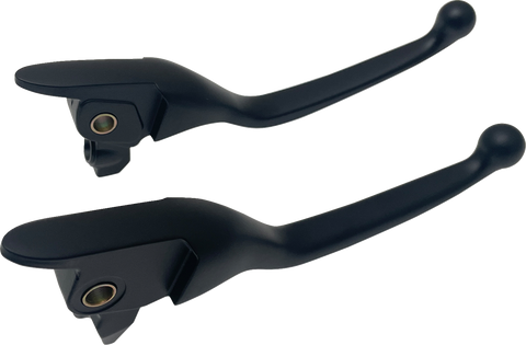 DRAG SPECIALTIES Lever Set - Narrow - Black H07-0595NMB