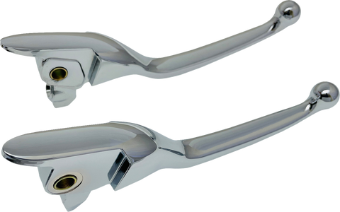 DRAG SPECIALTIES Lever Set - Narrow - Chrome H07-0595N