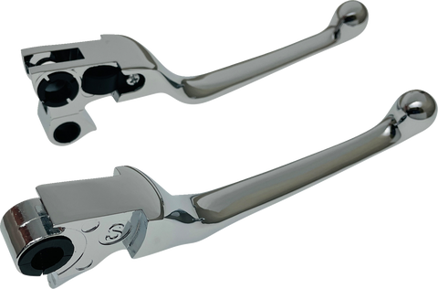 DRAG SPECIALTIES Lever Set - Narrow - Chrome H07-0574N