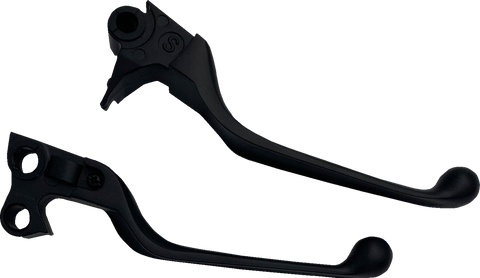 DRAG SPECIALTIES Lever Set - Narrow - Black H07-0574NMB