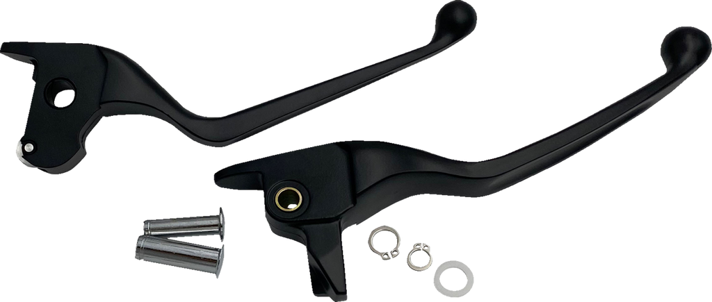 DRAG SPECIALTIES Lever Set - Narrow - Black H07-0591NMB