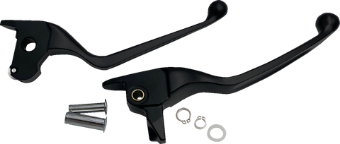 DRAG SPECIALTIES Lever Set - Narrow - Black H07-0591NMB