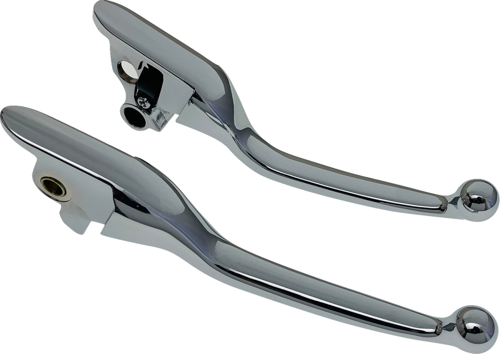 DRAG SPECIALTIES Lever Set - Narrow - Chrome H07-0593N