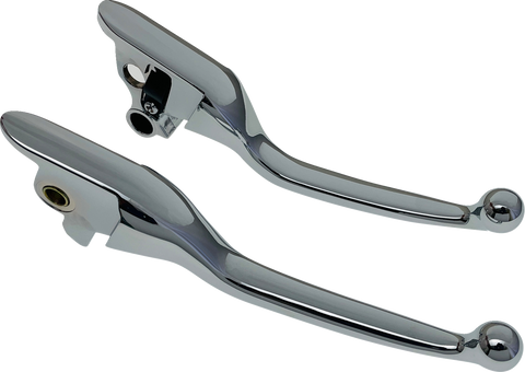 DRAG SPECIALTIES Lever Set - Narrow - Chrome H07-0593N