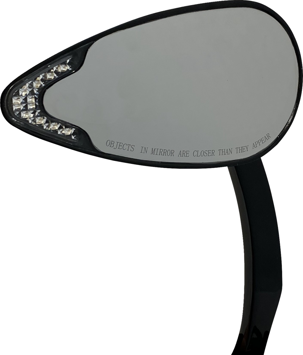 CUSTOM DYNAMICS Mirror - Side View - with LED Turn Signal - Black CD-MIR-PLUG-B