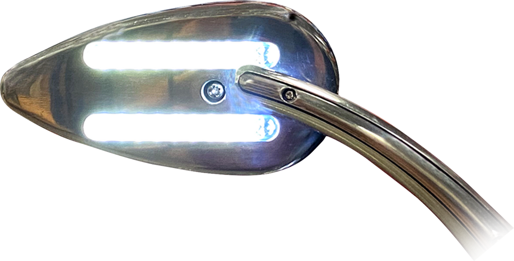 CUSTOM DYNAMICS Mirrors - Side View - with LED Turn Signals - Chrome CD-MIR-PLUG-C
