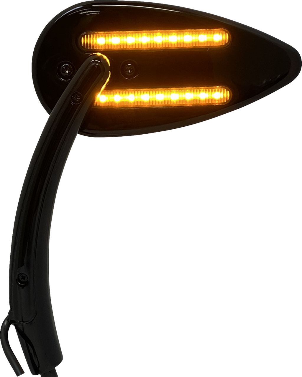 CUSTOM DYNAMICS Mirror - Side View - with LED Turn Signal - Black CD-MIR-PLUG-B
